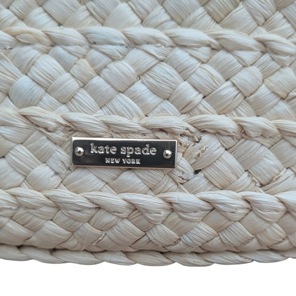 New NWT Kate Spade ♠️ Fringe Marketa Do It All Straw Large Tote Bag - Picture 2 of 9